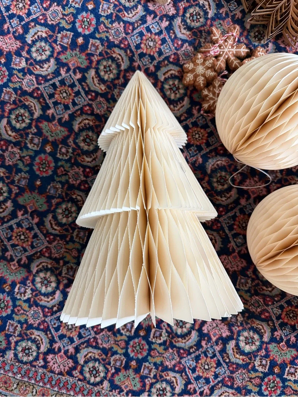 West Elm White & Gold Scandinavian Paper Ornaments & Stockings